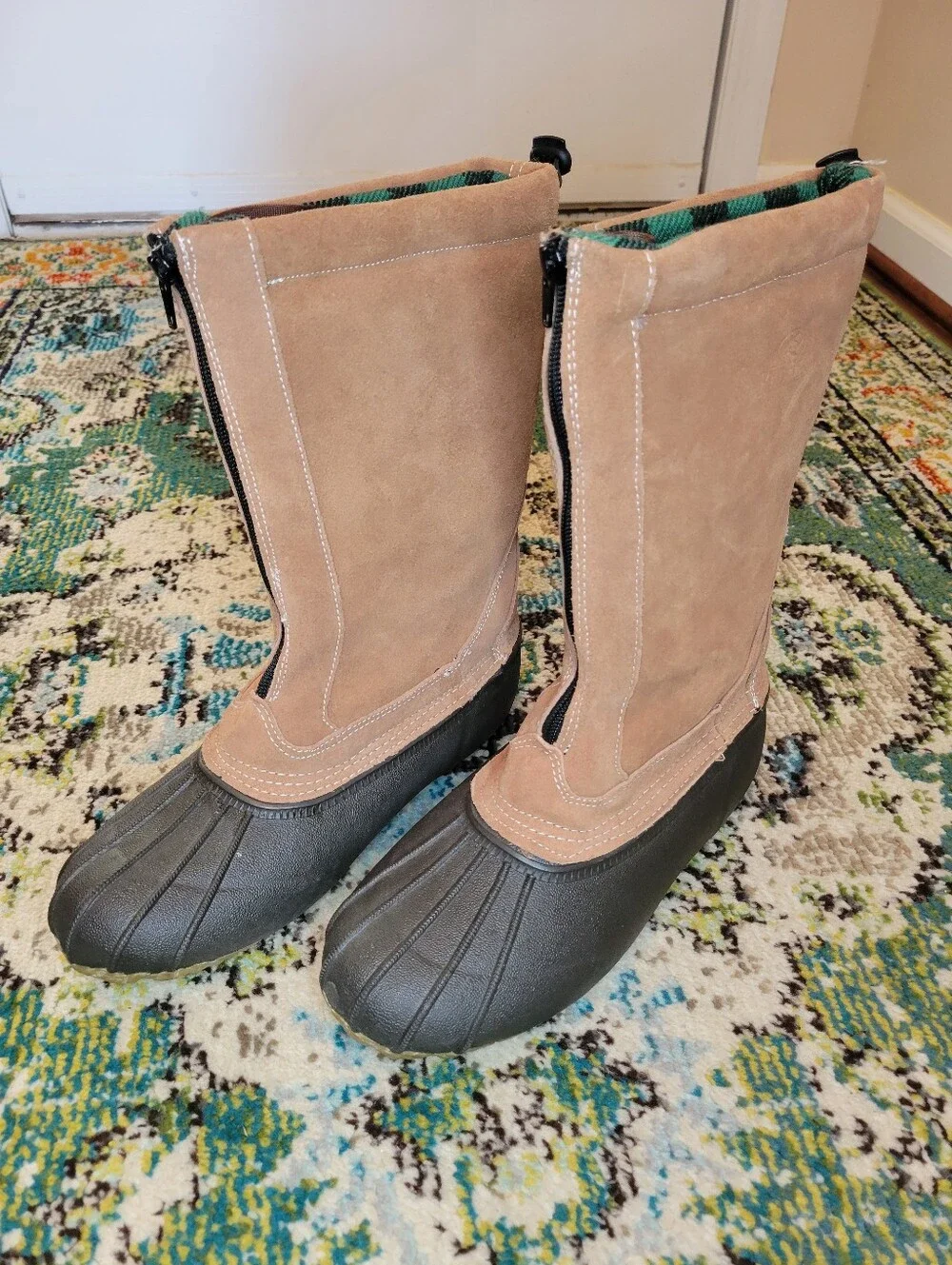 RedHead Thinsulate Insulated Tan Suede Rubber Winter Boots,‎ Size Mens 11